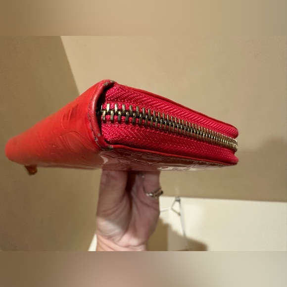 Dior Trotter Patent Orange Long Zip Wallet - Picture 8 of 10